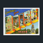 Greetings from Boise, Idaho Vintage Travel Postcard<br><div class="desc">Greetings from Boise,  Idaho Vintage Travel Postcard</div>