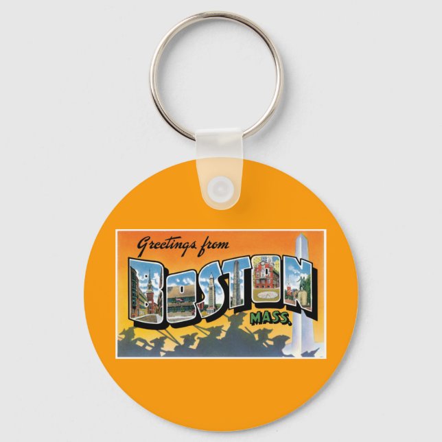 Greetings from Boston! Keychain (Front)