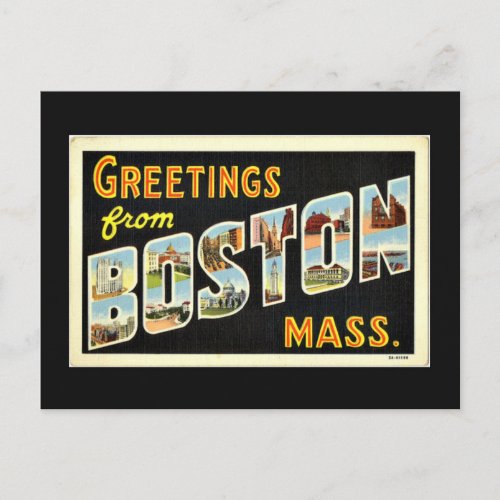 Greetings from Boston, Mass., Postcard
