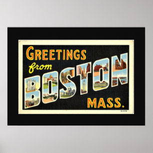 Greetings from Boston, Mass. Poster