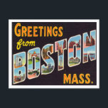 Greetings from Boston, Massachusetts Travel Postcard<br><div class="desc">Greetings from Boston,  Massachusetts Vintage Travel Postcard</div>
