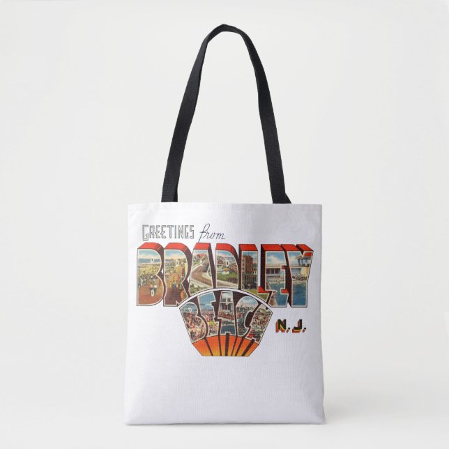 Greetings from Bradley Beach New Jersey Tote Bag (Front)