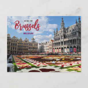 Greetings from Brussels Belgium Scenic Postcard