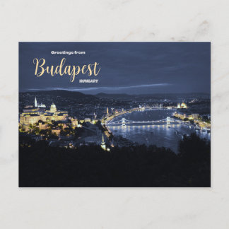Greetings from Budapest Hungary Travel   Postcard