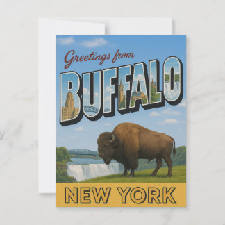 Greetings From Buffalo New York Postcard