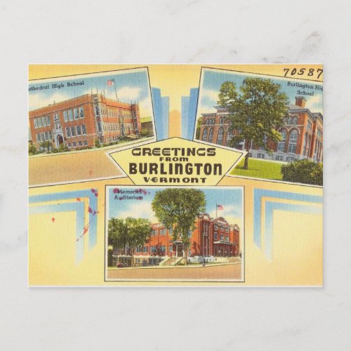 Greetings From Burlington Vermont Postcard