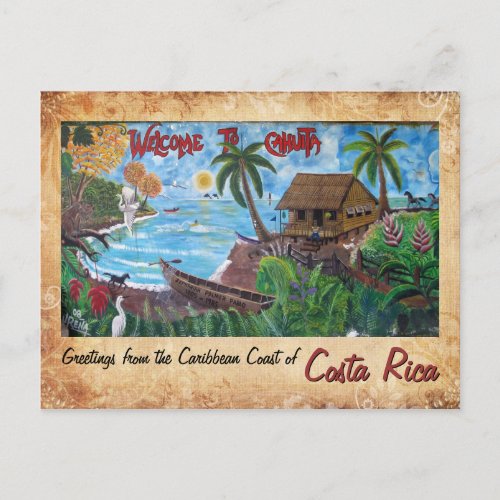 Greetings from Cahuita Costa Rica Postcard