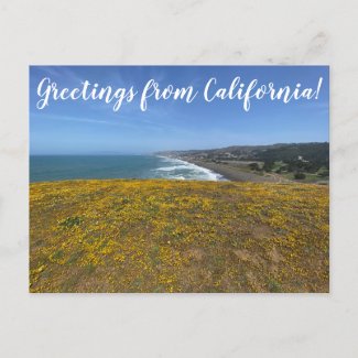 Greetings from California! Postcard