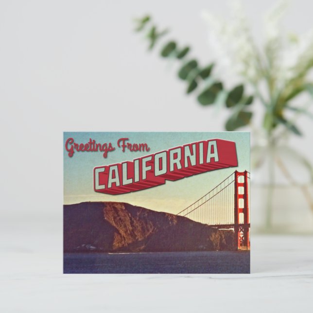 Greetings from California Postcard (Standing Front)