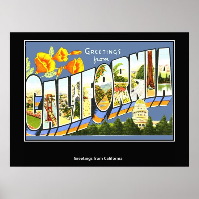 Greetings from California Poster (Front)