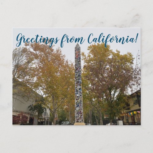 Greetings from California The Davis Needle Postcard