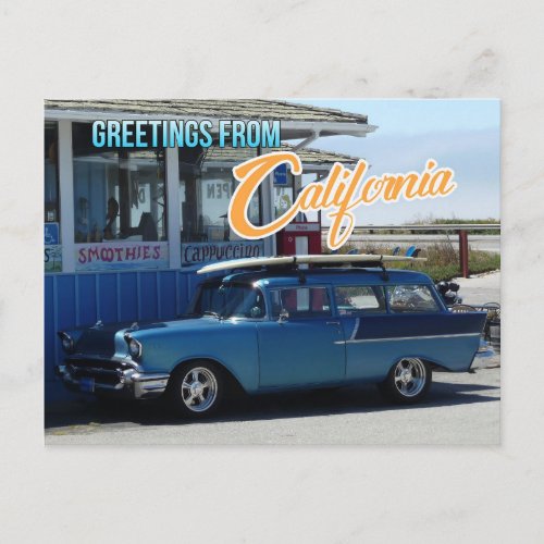 Greetings from California Travel Postcard