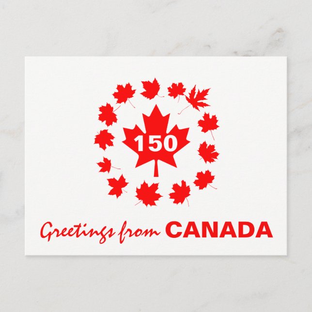 Greetings From Canada Customizable Postcard (Front)