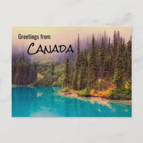 Greetings from Canada Rustic Landscape Postcard