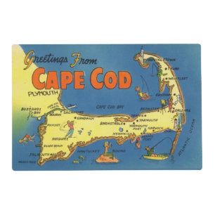 Greetings From Cape Cod Map Placemat