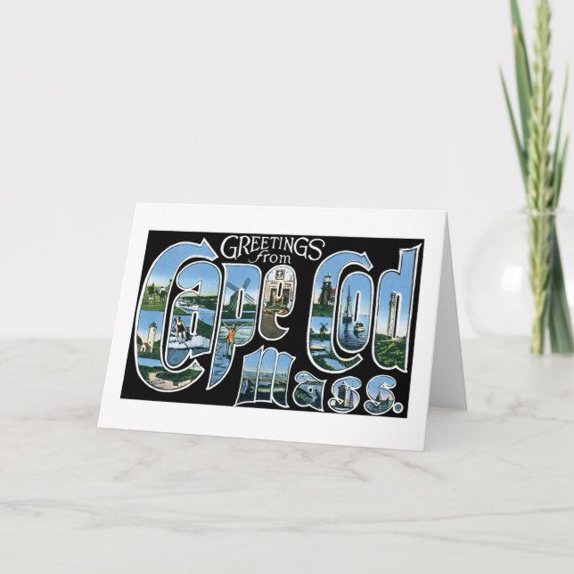 Greetings from Cape Cod, Mass! Card (Front)