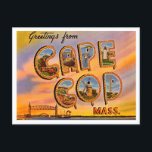 Greetings from Cape Cod, Massachusetts Travel Postcard<br><div class="desc">Greetings from Cape Cod,  Massachusetts Vintage Travel Postcard</div>