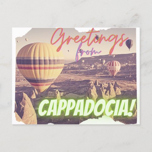 Greetings From Cappadocia Turkey Postcard