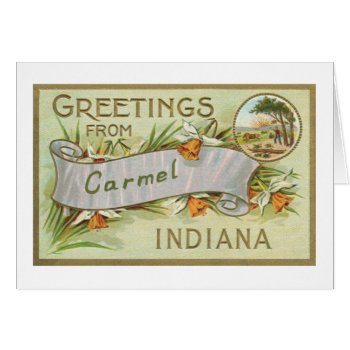Greetings From Carmel Indiana-white Border by GoodThingsByGorge at Zazzle