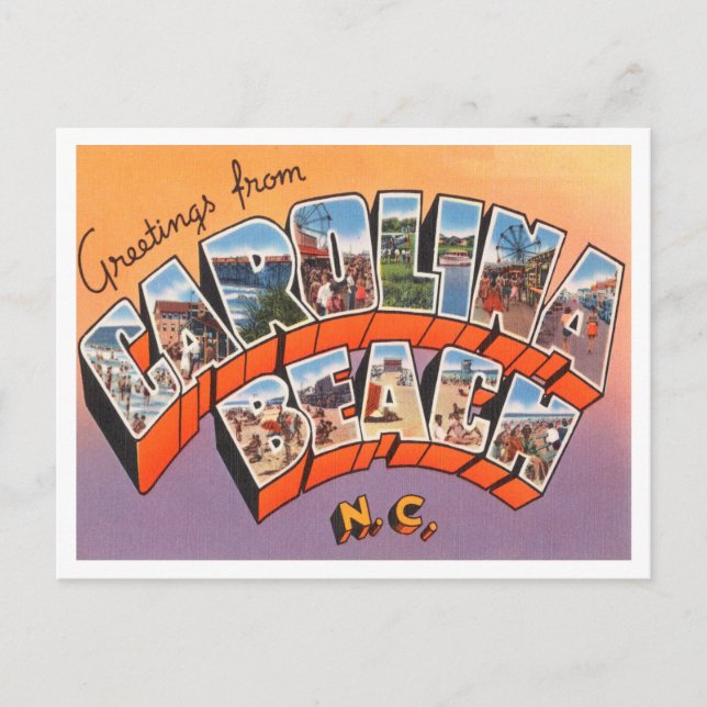 Greetings from Carolina Beach, North Carolina Postcard (Front)