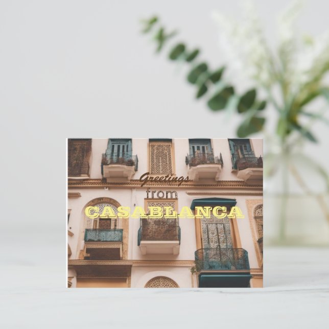 Greetings from CASABLANCA Postcard (Standing Front)