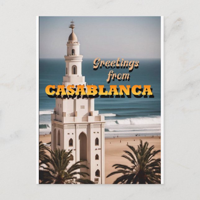 Greetings from Casablanca Postcard (Front)