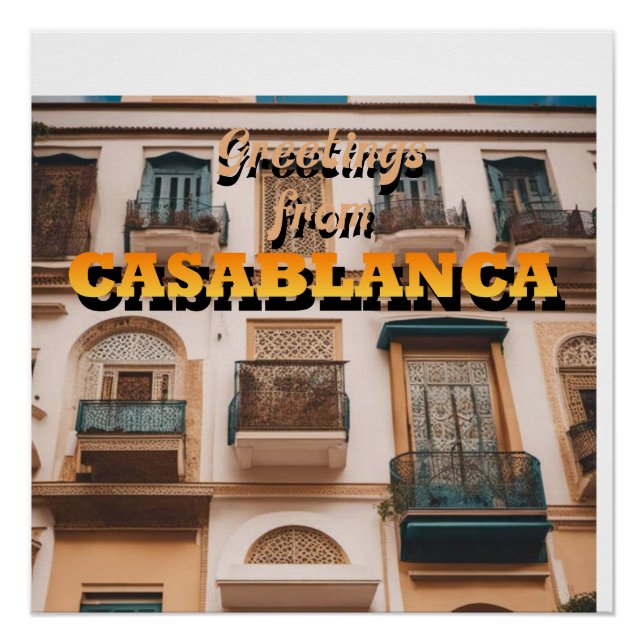 Greetings from CASABLANCA Poster (Front)