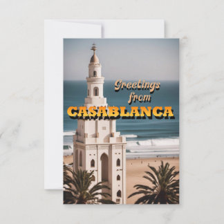 Greetings from Casablanca Thank You Card