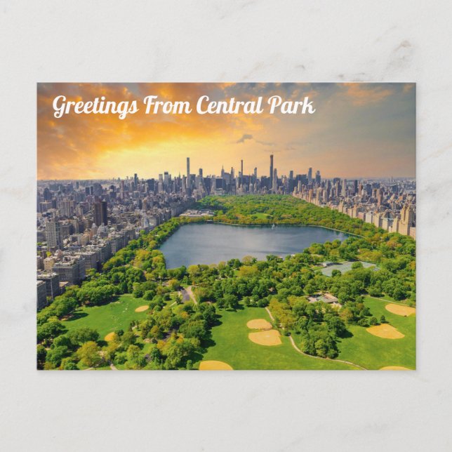 Greetings From Central Park Postcard (Front)