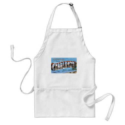 Greetings from Charleston SC Adult Apron