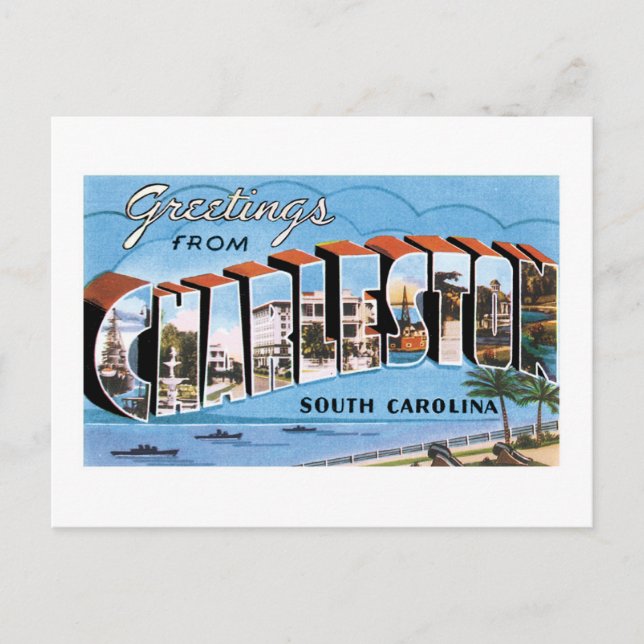 Greetings from Charleston, SC Postcard (Front)