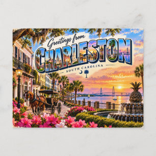 Greetings from Charleston South Carolina Postcard