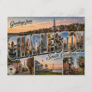 Greetings From Charleston South Carolina Postcard