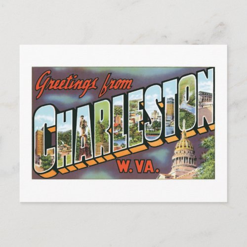 Greetings from Charleston West Virginia Postcard