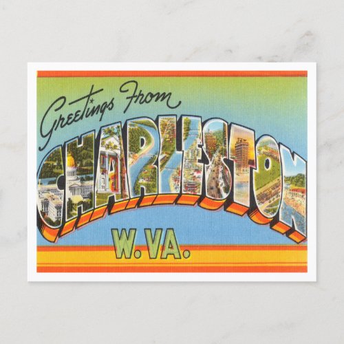 Greetings from Charleston West Virginia Travel Postcard
