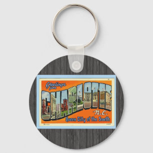 Greetings From Charlotte N.C. , Vintage Keychain