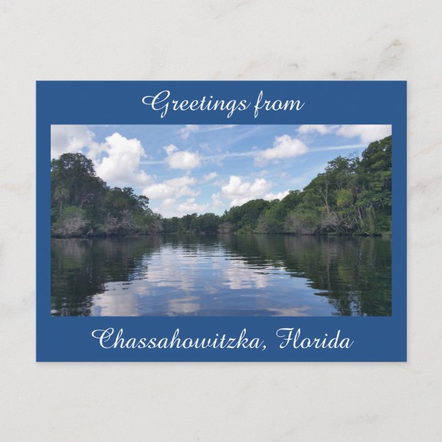Greetings from Chassahowitzka Florida postcard (Front)