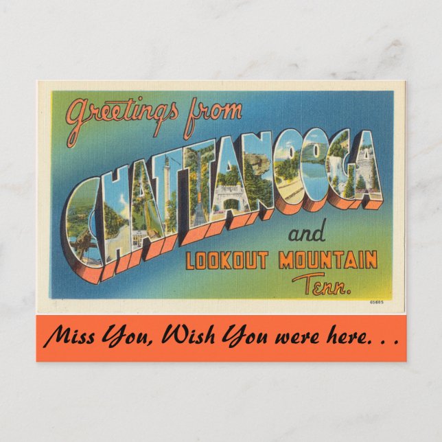 Greetings from Chattanooga Postcard (Front)