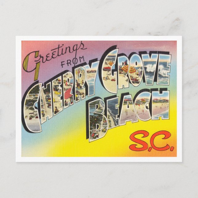 Greetings from Cherry Grove Beach, South Carolina Postcard (Front)