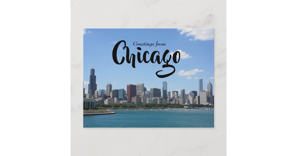 Greetings from Chicago Downtown Postcard Zazzle
