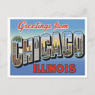 Greetings from Chicago IL Postcard