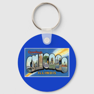 Greetings from Chicago, Illinois! Keychain