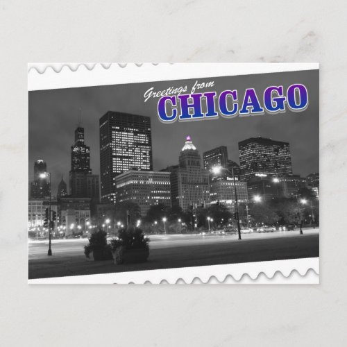 Greetings from Chicago Illinois postcard