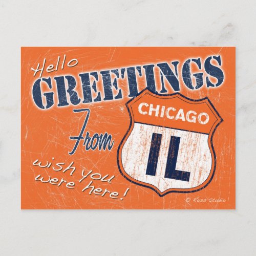 Greetings from Chicago Illinois Postcard