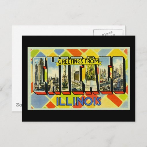 Greetings from Chicago Illinois Postcard Zazzle