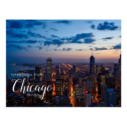 Greetings from Chicago Illinois Postcard Post Card