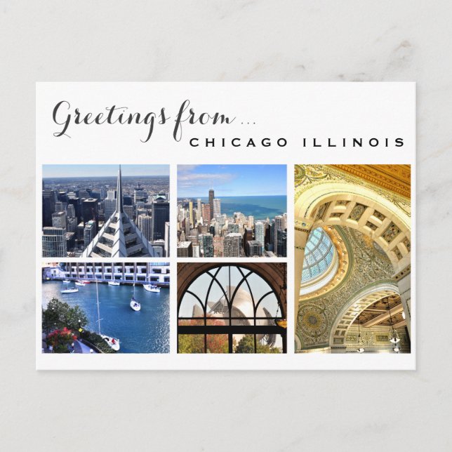 Greetings from Chicago Postcard (Front)