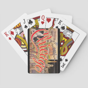  Greetings from Chicago Vintage Playing Cards
