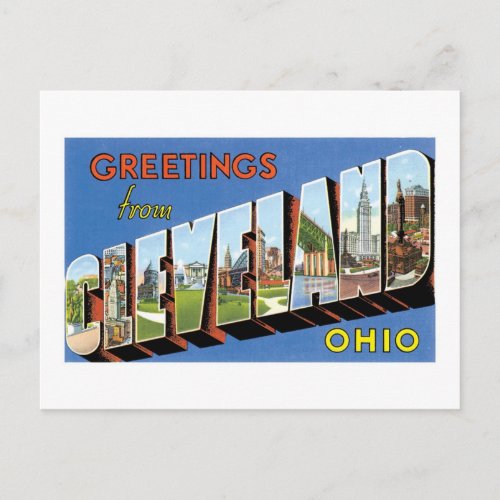 Greetings from Cleveland Ohio Postcard
