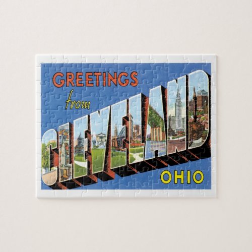 Greetings From Cleveland Ohio Travel Jigsaw Puzzle